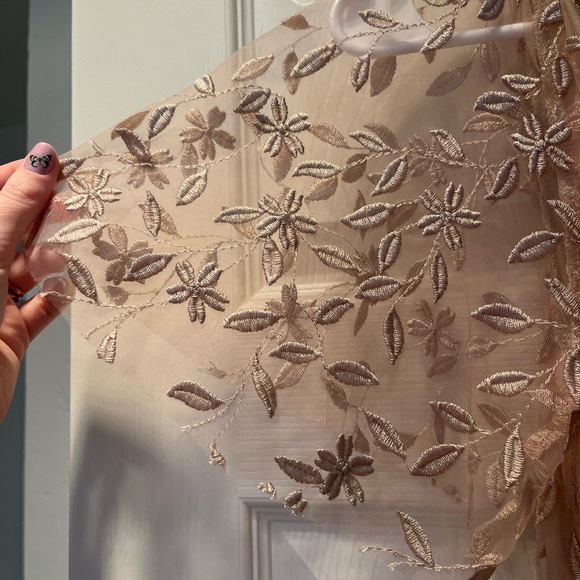 Baltic Born Women's Floral Embroidered Dress - Tan - Picture 4 of 6